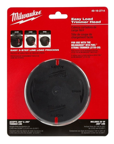 Cabezal Para Bordeadora Milwaukee 2828 Cod 49-16-2714