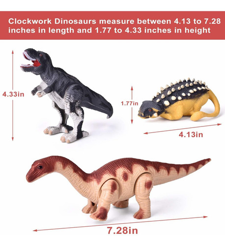 Cuerda A Un Juguete 12 Pc Juguetes Dinosaurio Surtido De Goo