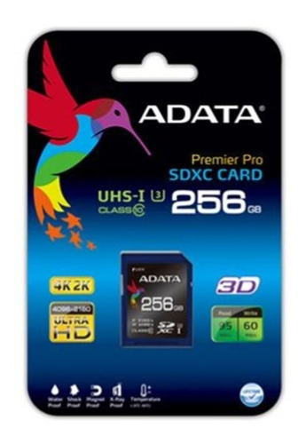 Memoria Flash Adata Premier Pro, 256gb Sdxc Uhs-i Clase10-rm (Reacondicionado)