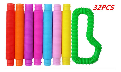 Fweaad 32 Piezas Tubo Fidget Juguetes Plegables Pop It