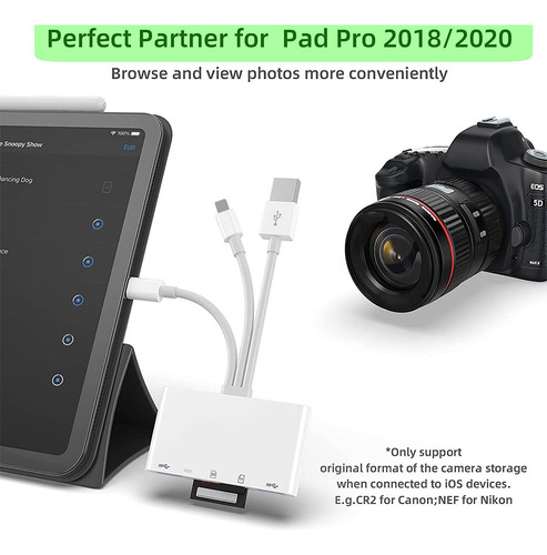 - Adaptador Multimemoria De Cámara Usb Queenly-otg Para