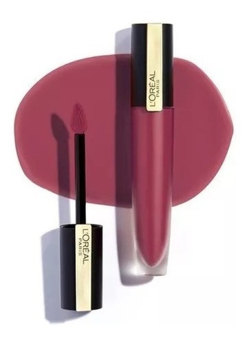 Batom fosco infalível indelével Rouge Loreal com acabamento fosco rosa escuro