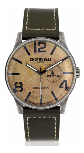 Reloj Hombre Chotovelli 1919 C Automático Pulso Negro En