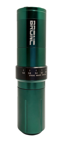 Maquina Pen Tattoo Inalambrica Bronc V12 Regula Stroke Pmu Verde