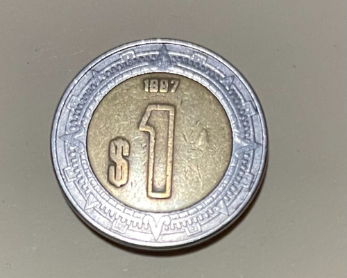 Moneda $1 Con Error De Acuñación. 1987 / 1887