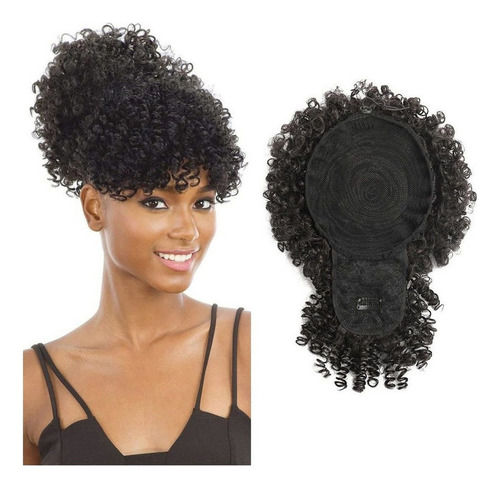 Extensión De Moño Qq Afro Hair Con Cola De Caballo