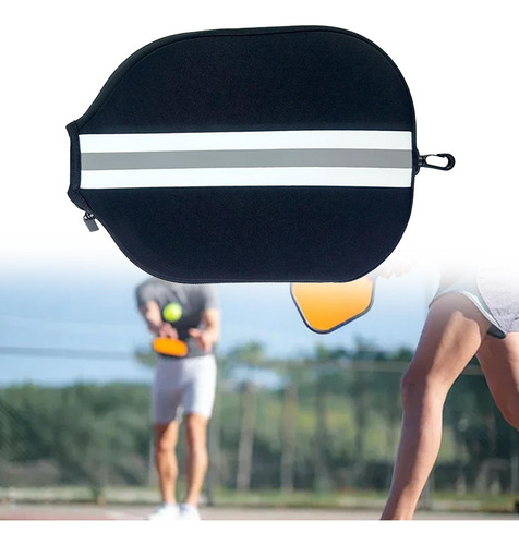 Funda De Neopreno Para Raqueta De Pickleball Con Y Negro
