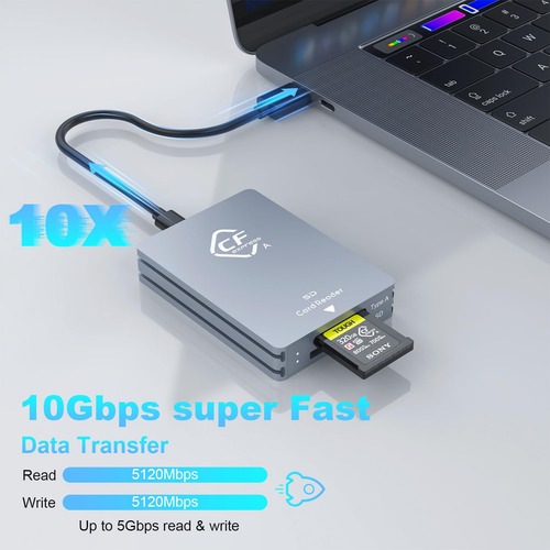 Lector De Tarjetas De Memoria Rocketek Cfexpress Tipo A Y Sd