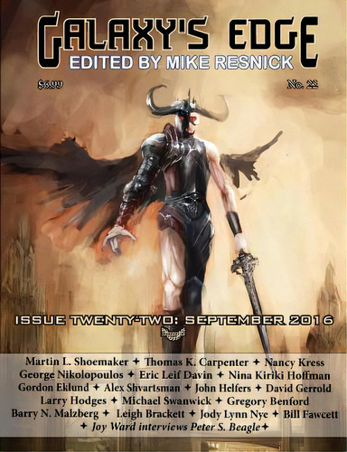 Galaxy's Edge Magazine: Issue 22, September 2016, De Resnick, Mike. Editorial Arc Manor, Tapa Blanda En Inglés