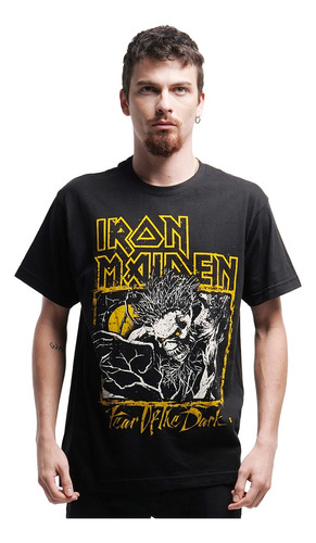 Camiseta Iron Maiden Fear Of The Dark Yellow Oficlal