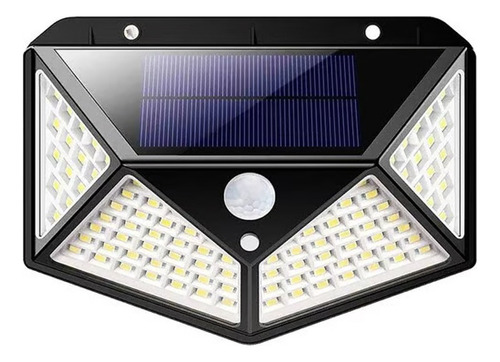 Luminaria Energia Solar 100 Led Sensor Jardim Prova D'água 150