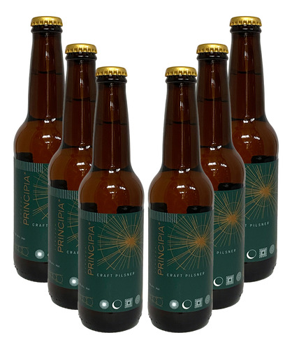 Six Pack Cerveza Artesanal Principia Craft Pilsner 355 Ml