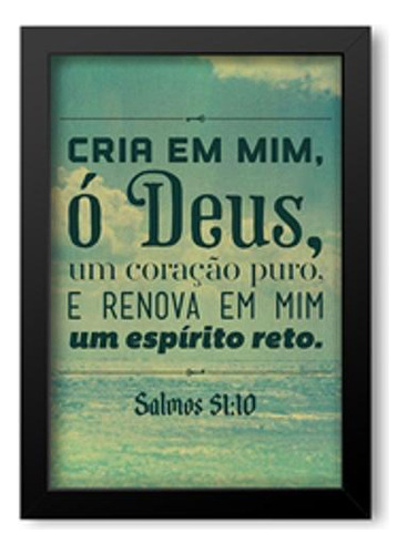 Quadro Decorativo Frase Versículos 06 Mdf 30x20cm