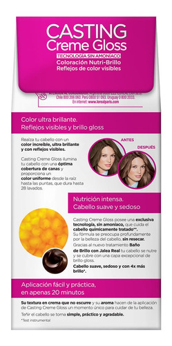 Kit Coloración Sin Amoníaco Casting Creme Gloss Loreal 6.1