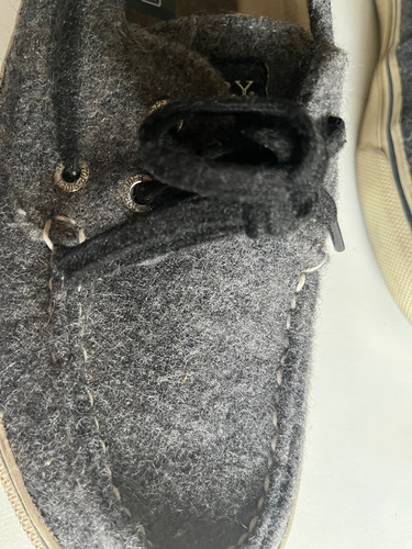 Zapatos Náuticos De Fieltro De Lana Gris. T9 1/2 (42) Sperry Gris Oscuro 42 (Usado)