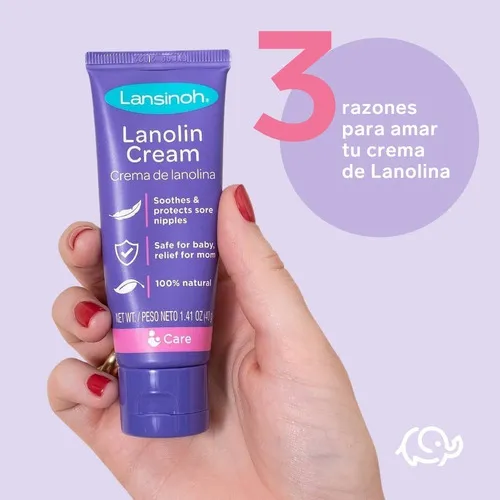Crema De Lanolina Lansinoh Para Pezones 40gr Pezonera