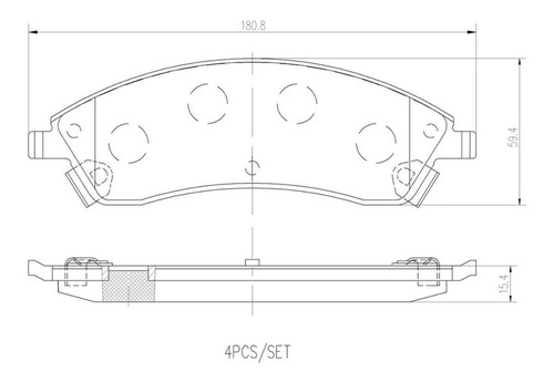 Imagen 2 de 4 de Balatas Brembo (d) Cadillac Srx 04-09 Sts 05-08 Cts 06-07