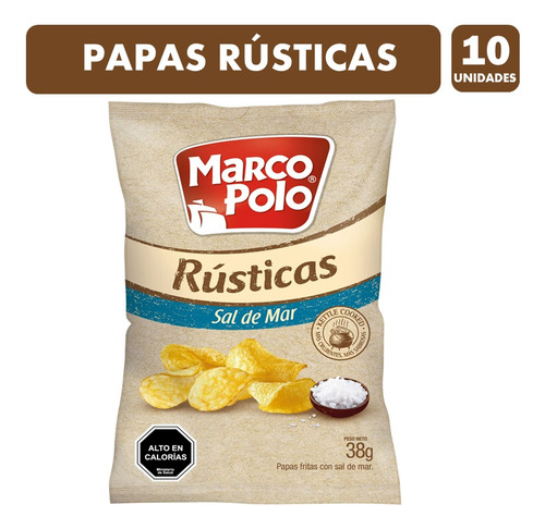 Papas Fritas Rusticas Sal De Mar De Marco Polo (pack 10uni)