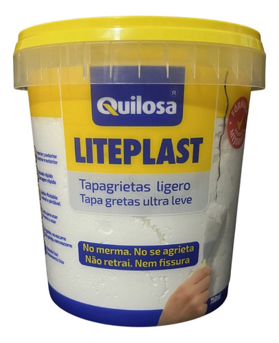 Masilla Tapa Grietas Liteplast Elastica 750ml Blanco Quilosa