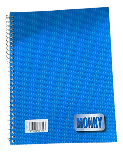 5 Cuadernos Monky Profesional 100 Hojas Libreta De Espiral Color Cuadro Grande