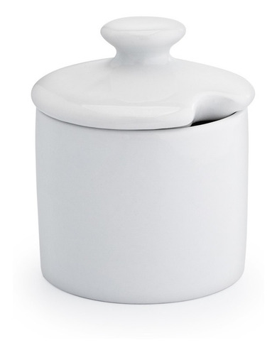Acucareiro Porcelana Com Tampa Açucareiro Branco 220gr 250ml