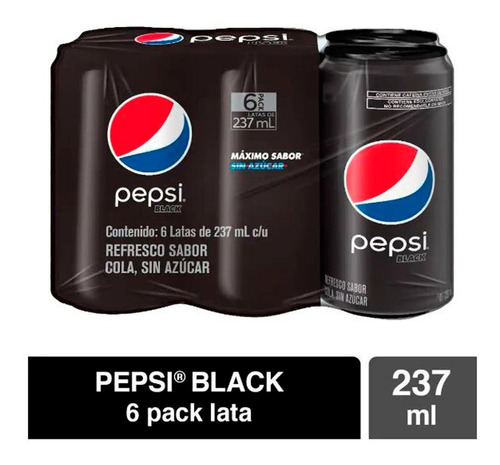 Refresco Pepsi Black 237ml 6pack