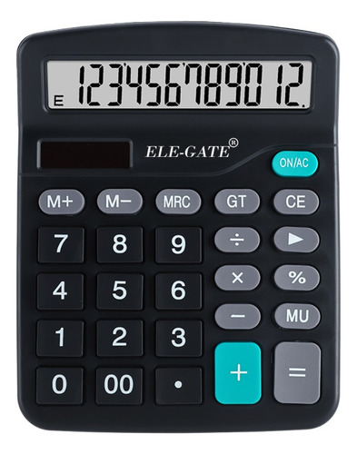 Calculadora Escritorio Batería Y Carga Solar 12 Dígitos