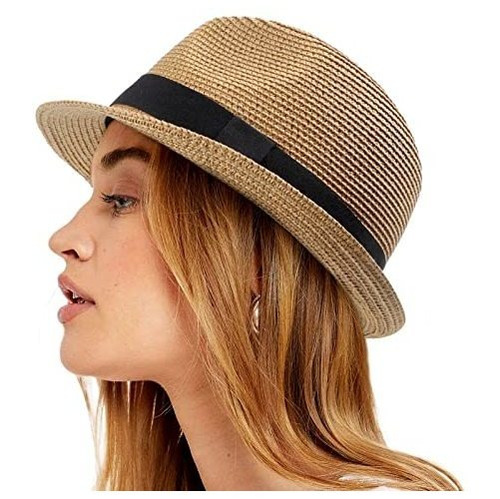 Sombrero Para Mujer Ala Corta Talla Única Caqui