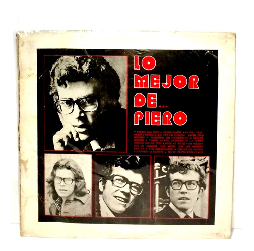 Lp Piero - Lo Mejor De....piero 1976 + Pedro Nadie 1970 Perú