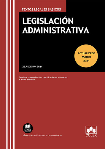 Libro Legislacion Administrativa 22âº Ed. 2024 - Vvaa