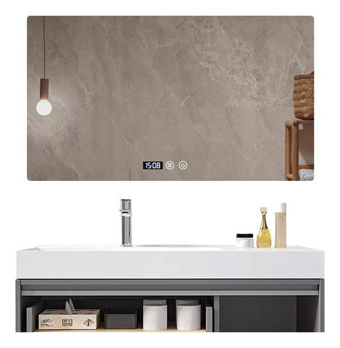 Banna, Espejo De Baño Led 70x90cm Táctil Función Antivaho, Espejo Led Táctil Con Retroiluminación Espejo Led Espejo Rectangular Espejo Inteligente Yanyan