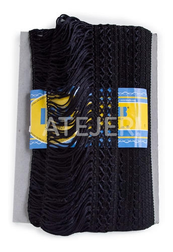 Imagen 6 de 8 de Fleco De Acetato 15 Cm De Ancho X 10 Mts Art M285 Negro