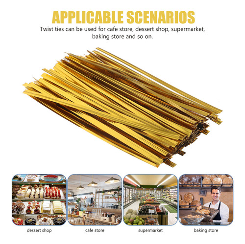 800 Corbatas Doradas Para Pan Y Caramelos, Envoltorios De Re