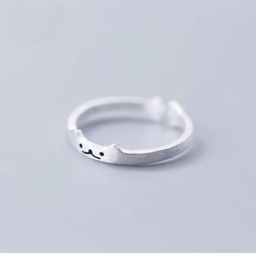 Aro Anillo De Gato Felino Personalizado En Plata 