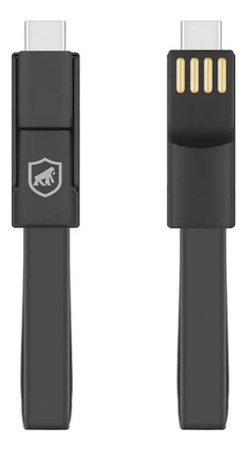 Cabo Curto Slim 3 Em 1 Micro Usb/ Lightning / Type C Cor Preto