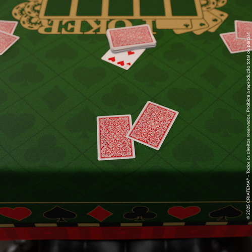 Toalha De Mesa P/ Jogar Baralho, Poker E Truco - Serve Em Mesa Quadrada 4 Lugares 1,50x1,50 Aveludada