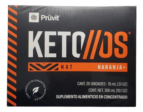 Caja 20 Keto Pruvit Cetonas Exógenas, Naranja C/cafeína