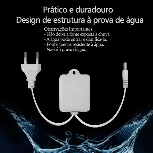 Kit 2 Fonte De Alimentação 12v 2a Bivolt Adaptador Indicado Para Fita Led Equipamentos Cftv (câmeras De Segurança, Dvr), Modem Tv A Cabo Net Sky Vivo Modem Fibra Roteador Radio Decoders Balança