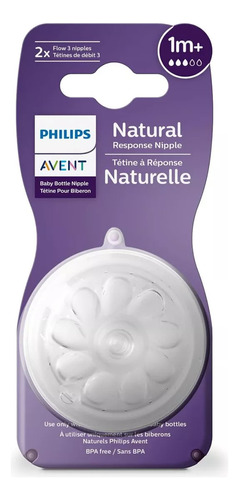 Philips Avent Tetina Natural 1m+ Flujo Medio 2 Mamilas