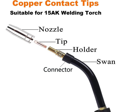 Puntas De Contacto M6 0.9mm Para Soldadora Mb15 Con Soporte