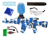 Kit Arminha de brinquedo Prata e Preta +1000 Bolinhas / Pistola de Brinquedo  Caveira / de Plástico / Airsoft /