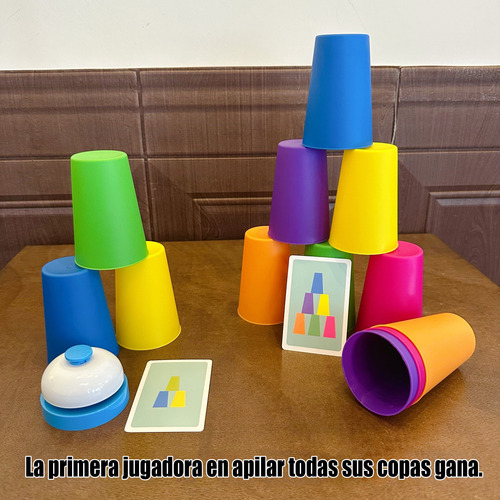 Juego De Mesa 2 Jugadores Taza Apilable Juegos Infantiles