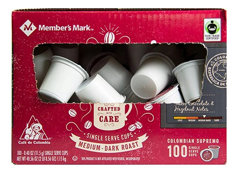 Caja De Café Colombiano Supremo, Member's Mark. (100 Unid).