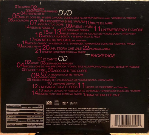 Cd + Dvd - Laura Pausini / San Siro 2007. Album (Usado)