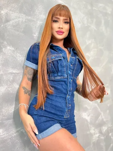 Macacão jeans sal e pimenta 2025