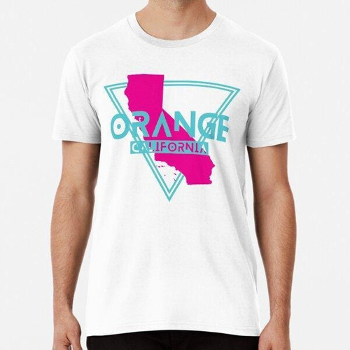 Remera Orange California Souvenirs Ca Vintage Triangle Pink 