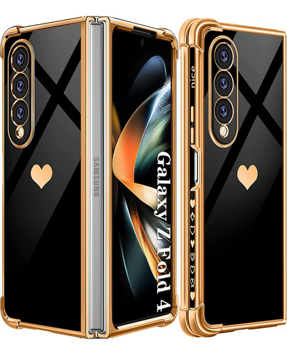 Funda De Lujo Con Corazon Para Samsung Galaxy Z Fold 4 5g 