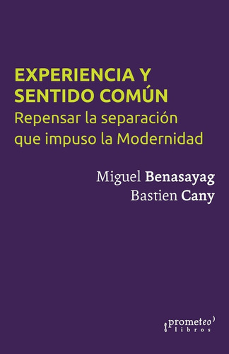 Experiencia Y Sentido Común - Benasayag, Cany