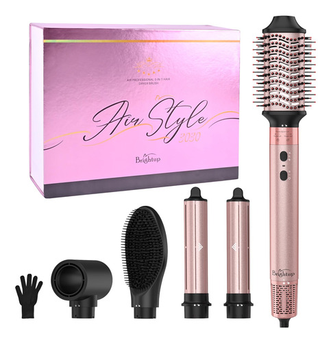 Brightup Air Styler, Cepillo Secador De Pelo Con Secador De