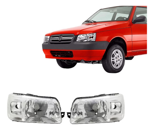 Juego Proyector Delantero Fiat Uno Fire 2008 2009 2010 2011